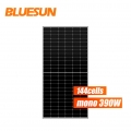 Panel solar de media célula de la venta caliente de Bluesun 370W 380W 390W Perc Panel solar 144 células del panel solar