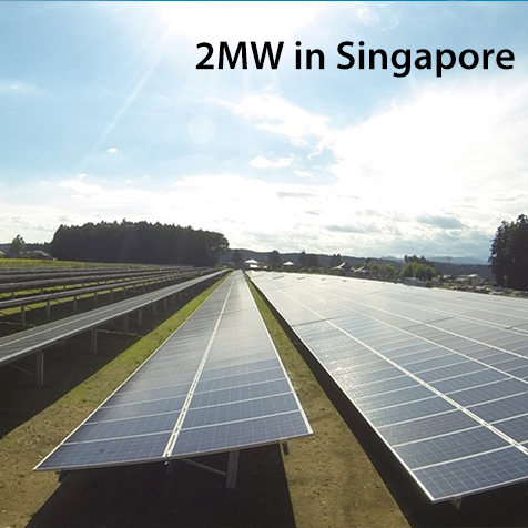 Planta de energía solar de 2mw en singapur