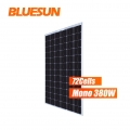Precio del panel solar mono bifacial 380W 390W 400W de los paneles solares de la venta caliente de bluesun