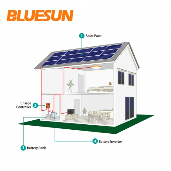 8KW Off-grid solar power system 8000w solar system with battery