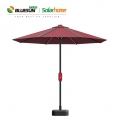 Bluesun 10 pies 360 ° Paraguas de panel solar compensado de patio LED con energía solar para sombrillas redondas de mesa