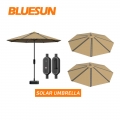 Paraguas solar de la sombra de la playa del paraguas del patio del jardín al aire libre de Bluesun 10ft con las luces de LTD