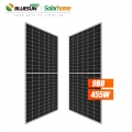 Módulo bifacial mono solar de media celda Bluesun 455 vatios Painel Solar 455 W 450 vatios Panel solar bifacial