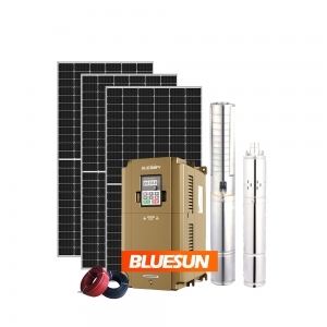 Bluesun 15hp solar water pump system solar powered controller board 48v solar pump 22kw 55kw solar deep well submersible pump system-Bluesun