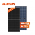 Certificado UL Paneles solares bifaciales de 455 W en stock en EE. UU. Panel solar de vidrio doble mono BSM455M-72HBD