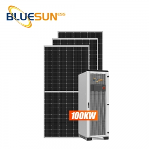 Hybrid 80KW solar power system with storage battery for EU