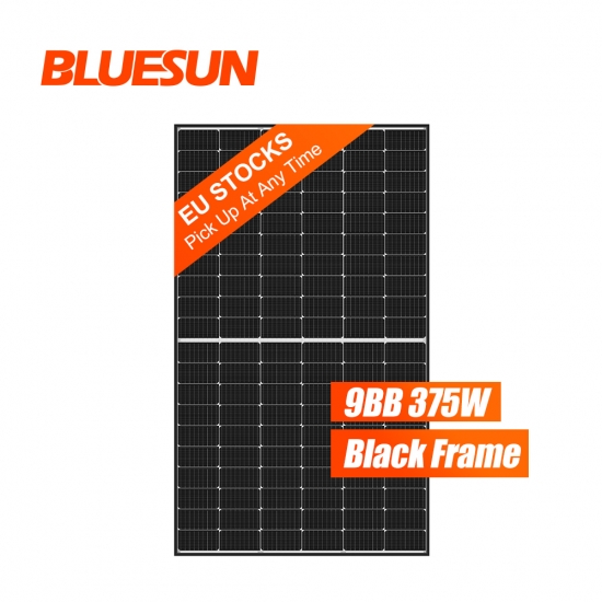 375w black frame solar panel