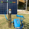 El mejor precio profundo 2hp 3hp dc sistema de bomba de pozo solar 2.2kw sistema de bomba de agua solar para la agricultura