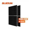 Bluesun HJT Célula solar 470 vatios Panel solar de vidrio doble Panel solar bifacial de media celda HJT de 470 W 475 W