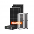 Sistema solar híbrido de 150kw en el mercado de EE. UU. con respaldo de batería de litio
