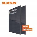 Bluesun Long Beach CA Stock Black Panel 415Watt Mono facial Perc Half Cells 415W UL/CEC/FSCE Listado
