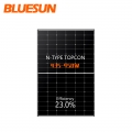 Bluesun panel solar pv de marco negro de alta eficiencia 450 vatios jet n-type 450w paneles solares mono con tejas precio