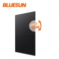 Bluesun alta eficiencia todo negro pv panel solar 440 vatios jet n-type 450w mono paneles solares con tejas precio