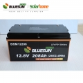 Baterías recargables Bluesun Batería de iones de litio 12V 200Ah LifePO4 Batería solar de litio 200Ah Batería DOD