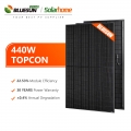 Panel solar de 440 W Topcon todo negro para uso comercial doméstico