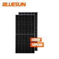 Paneles solares Bluesun Half Cell Topcon Bifacial 580w Paneles solares de medio corte de 580 vatios