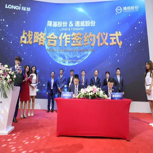 firma formal Las acciones conjuntas de tongwei y las acciones conjuntas de lungji firmaron un acuerdo de cooperación estratégica de 15 gw.