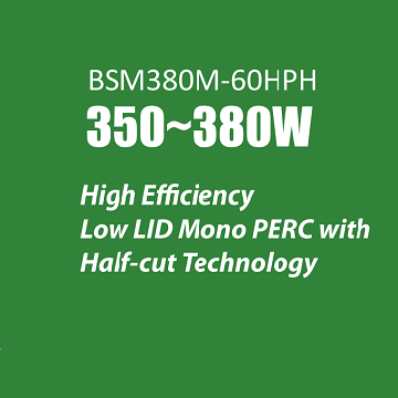  Bluesun BSM380M-60HPH 350W-380W Perc panel solar de media celda Ficha técnica 