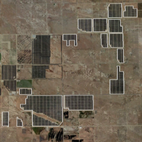 Visión general de la planta de energía solar más grande del mundo.