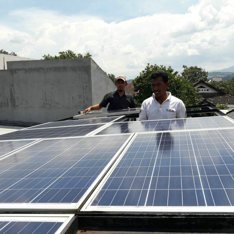 Sistema solar del lazo de la rejilla 5kw