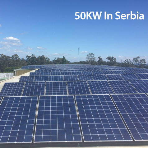Sistema solar de 50kw en red en serbia
