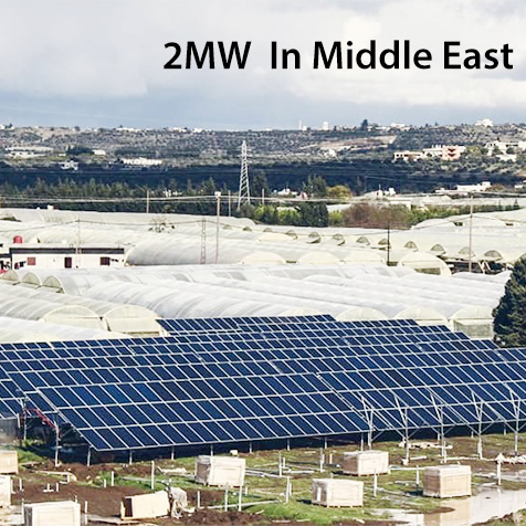 Planta de energía solar montada en tierra de 2 MW en Oriente Medio