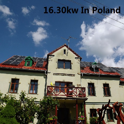 El Bluesun 16.30 KW Sistema Solar Residencial En Polonia