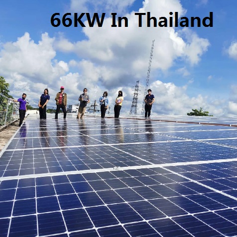  Bluesun 66KW sistema solar en la azotea en tailandia