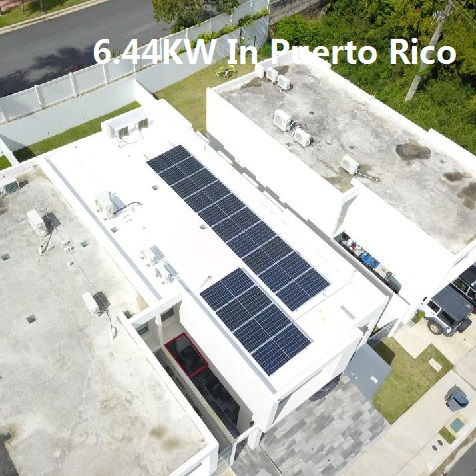 Sistema solar residencial bluesun 6.44kw en puerto rico
