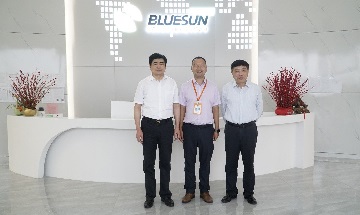 El Director De Qinghai Provincial Del Departamento De Comercio Llegó A Visitar El Bluesun Solar