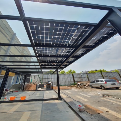 Paneles solares Bluesun 375W instalados en YAKARTA, Indonesia